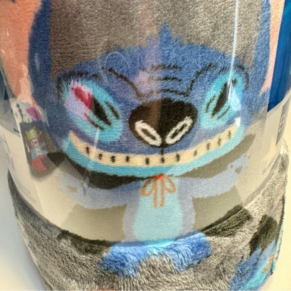 NWT. Disney Stitch Halloween plush Throw. The gray Blanket. Stitch in costumes - Picture 3 of 11